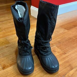 Sorel Snowlion Winter Insulated Black Boots Women’s Size US 7